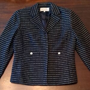 Worth Black White Woven Jacket